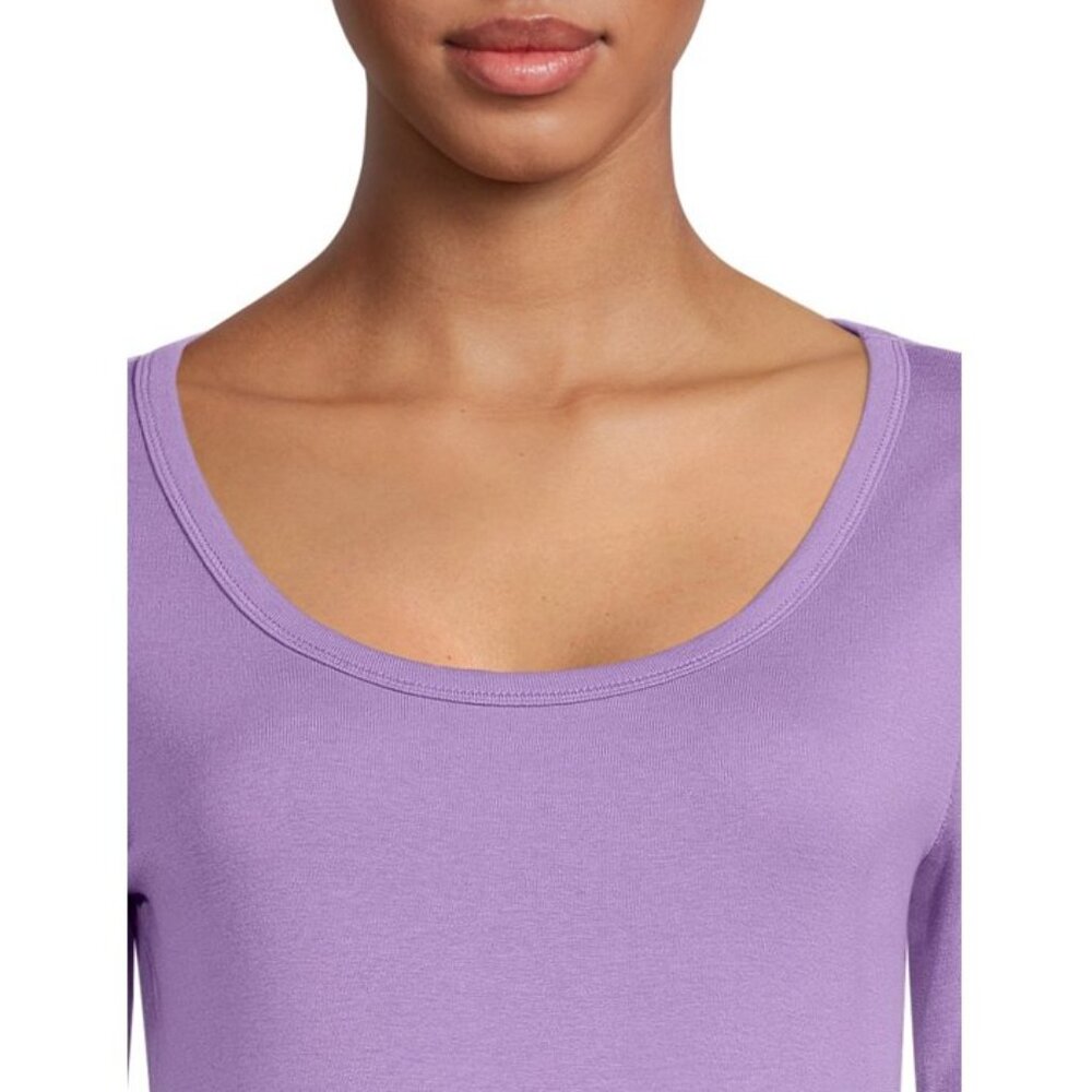 Time and Tru Women's Elbow Length Sleeve T-Shirt Classic